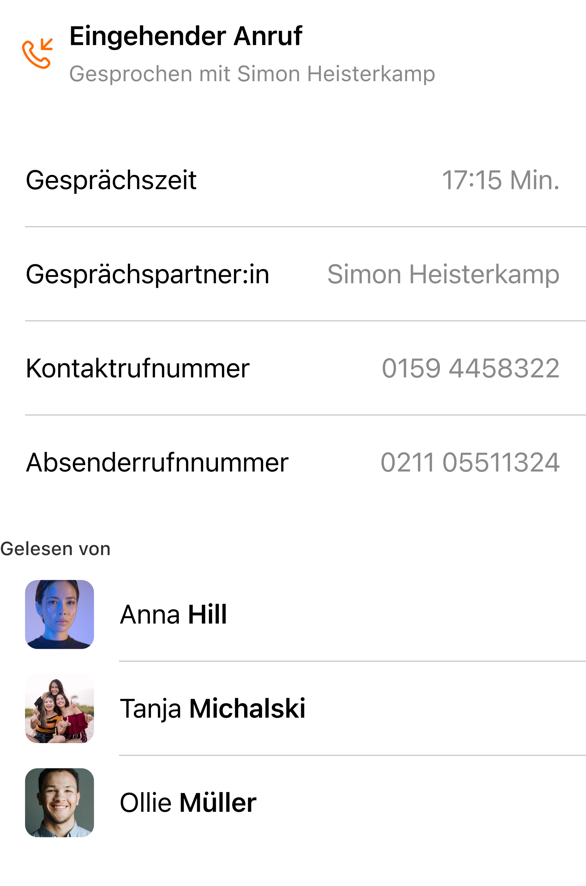 detail of the message